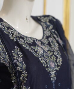 blue (embroidered luxury lawn set)